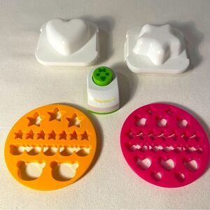 Rice mold and seaweed punch set kids lunch bento box lunch